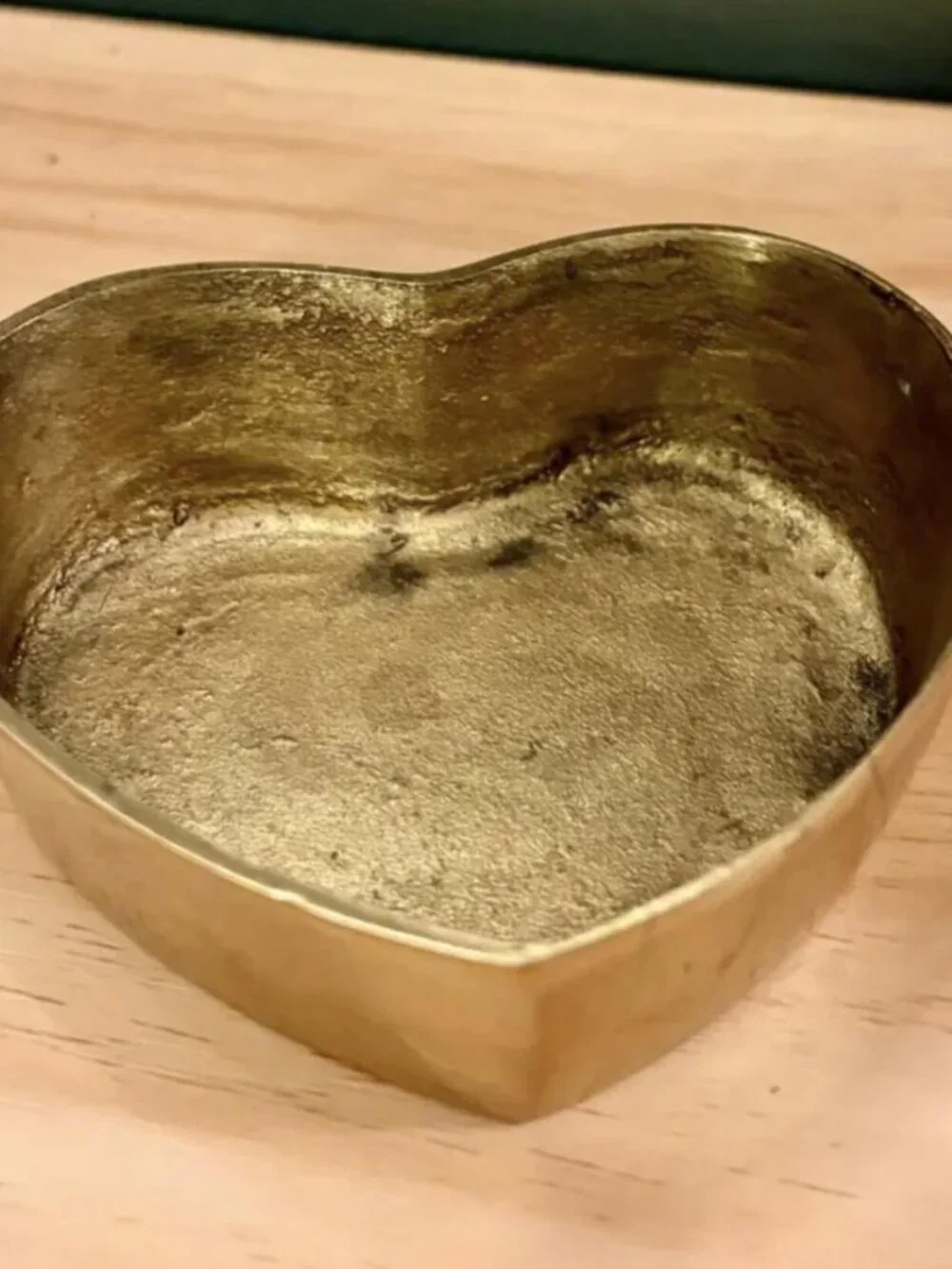Small Brass Heart-Shaped Jewelry Dish